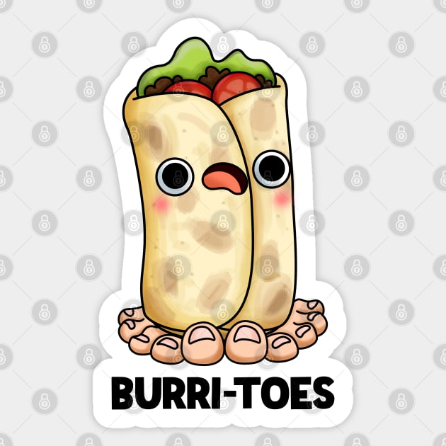 Burri-toes Funny Food Pun Sticker by punnybone